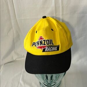 vintage 90s K-Products Pennzoil Racing hat Black & Yellow Adjustable